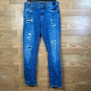 Aeropostale Skinny Size 28/30 Destructed/Distressed Jeans w/Inside Patch…